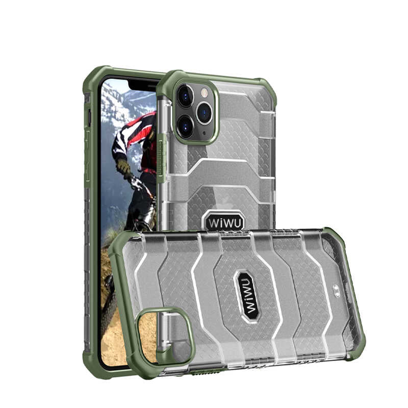 Apple iPhone 12 Pro Max Kılıf Wiwu Voyager Kapak Yeşil