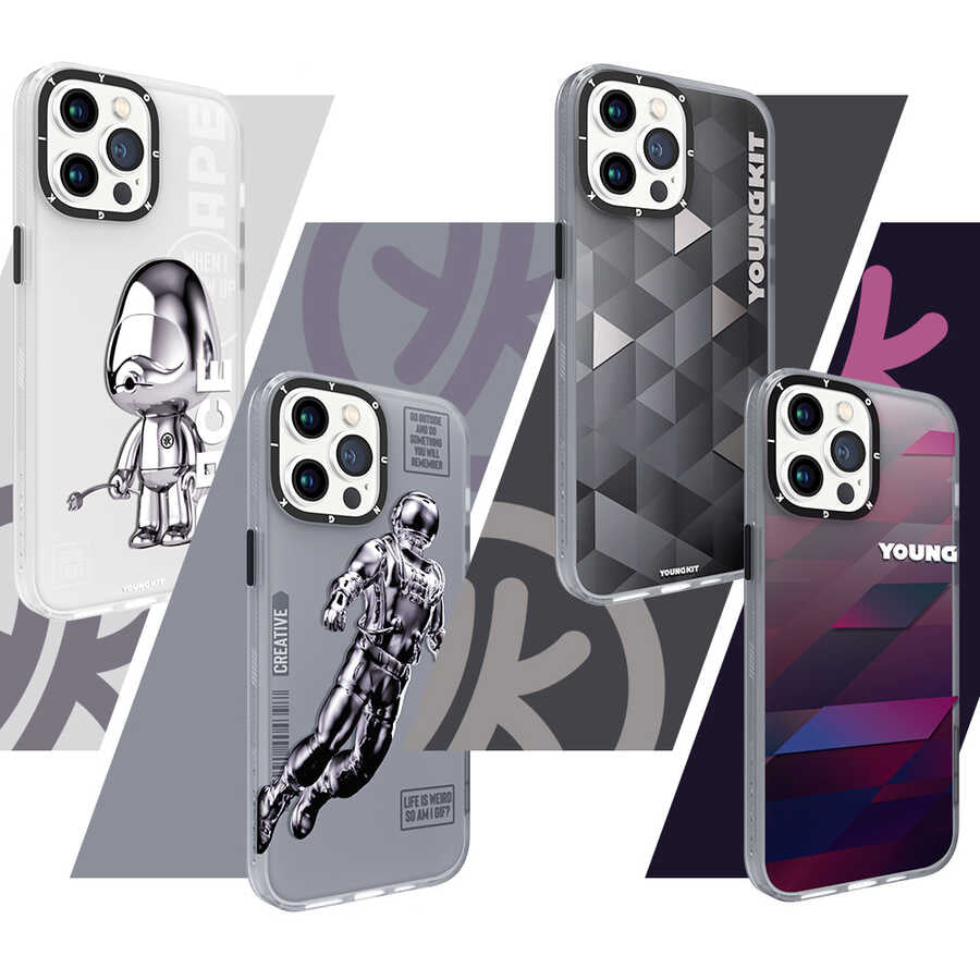 Apple iPhone 12 Pro Max Kılıf YoungKit Klasik Serisi Kapak CL001 Astronaut