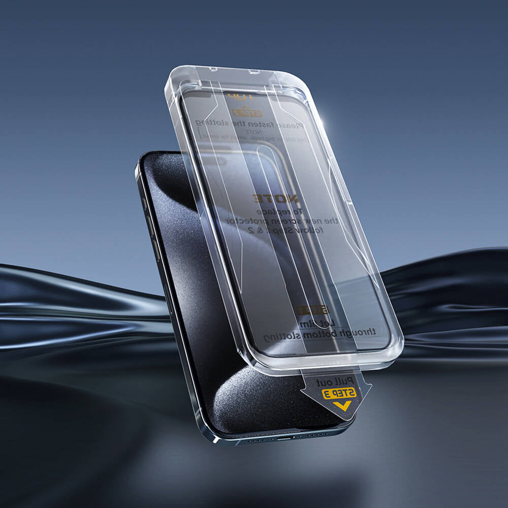 Apple iPhone 12 Wiwu Wi-SQ009 Easy Install iPrivacy 360° Anti-Peep Oleofobik Temperli Cam Ekran Koruyucu + Kolay Uygulama Aparatlı Siyah