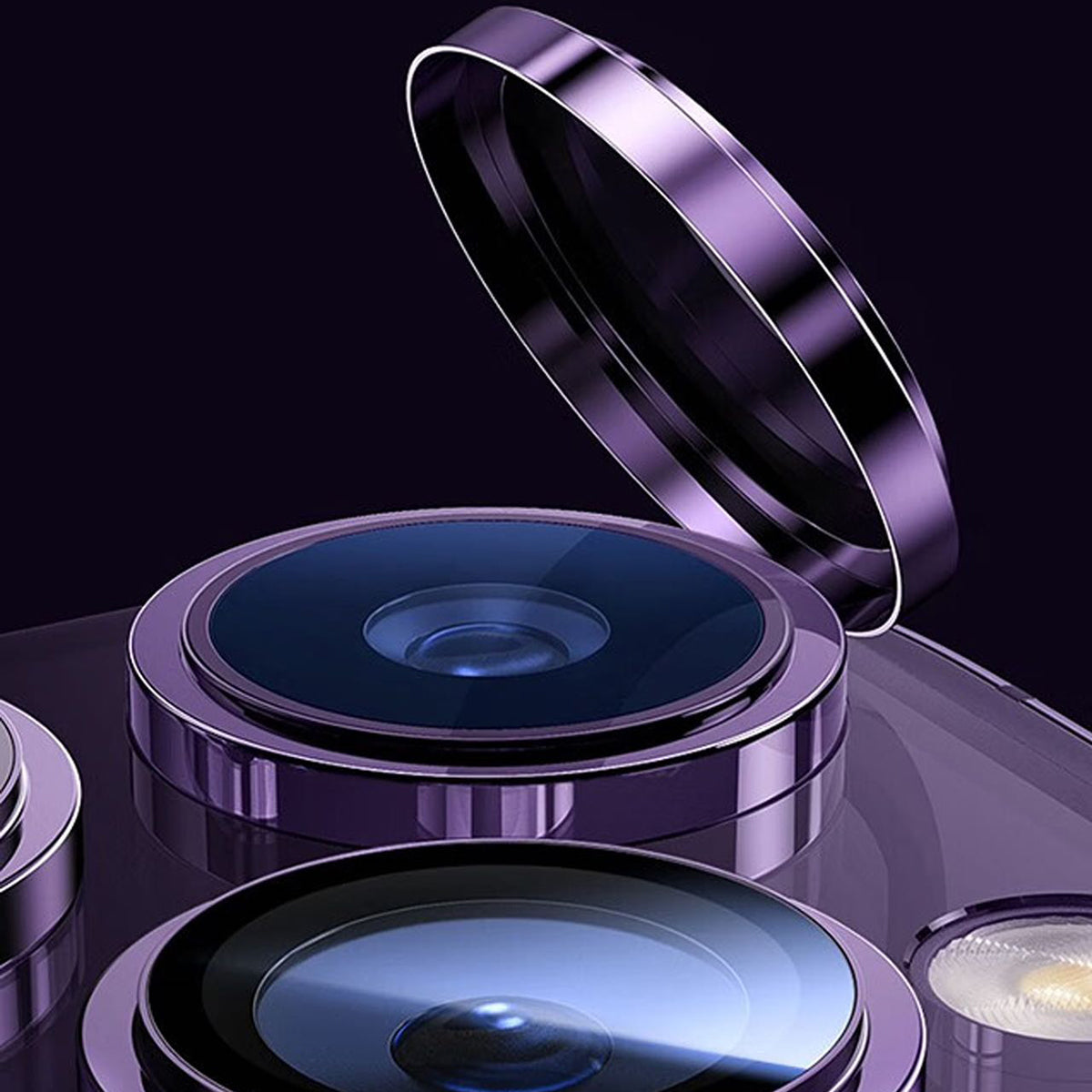 Apple iPhone 13 Go Des CL-10 Kamera Lens Koruyucu Kırmızı