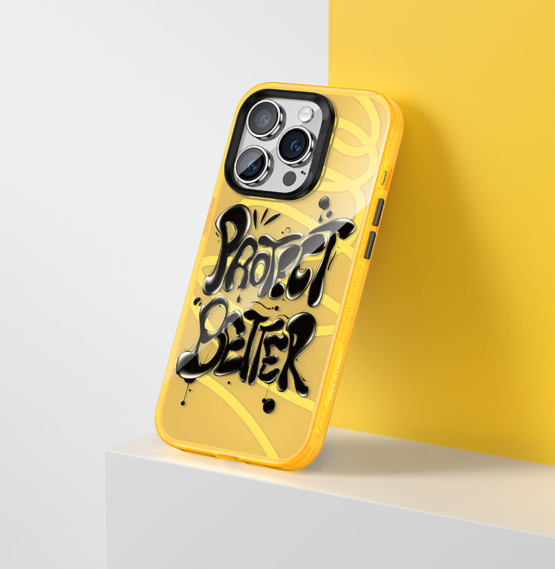 Apple iPhone 13 Kılıf Airbagli TPU Yazı Temalı Benks Dynamic New Kapak Mavi