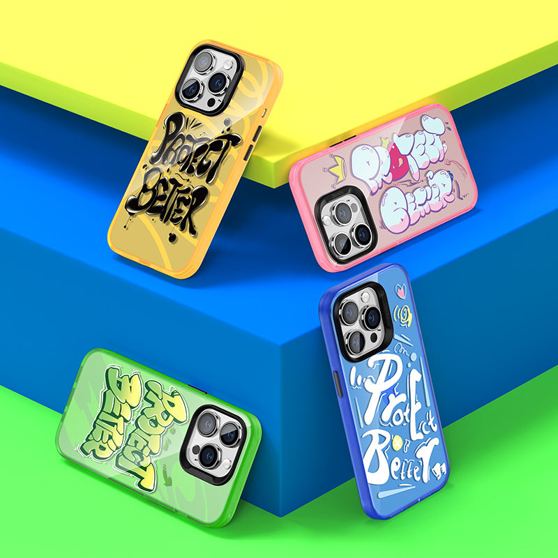 Apple iPhone 13 Kılıf Airbagli TPU Yazı Temalı Benks Dynamic New Kapak Pembe