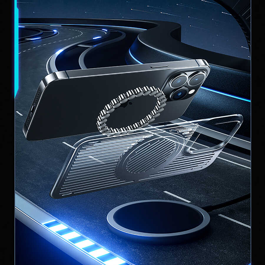 Apple iPhone 13 Kılıf Benks Bizzard Soğutucu Özellikli Oyuncu Telefon Kılıfı Gri