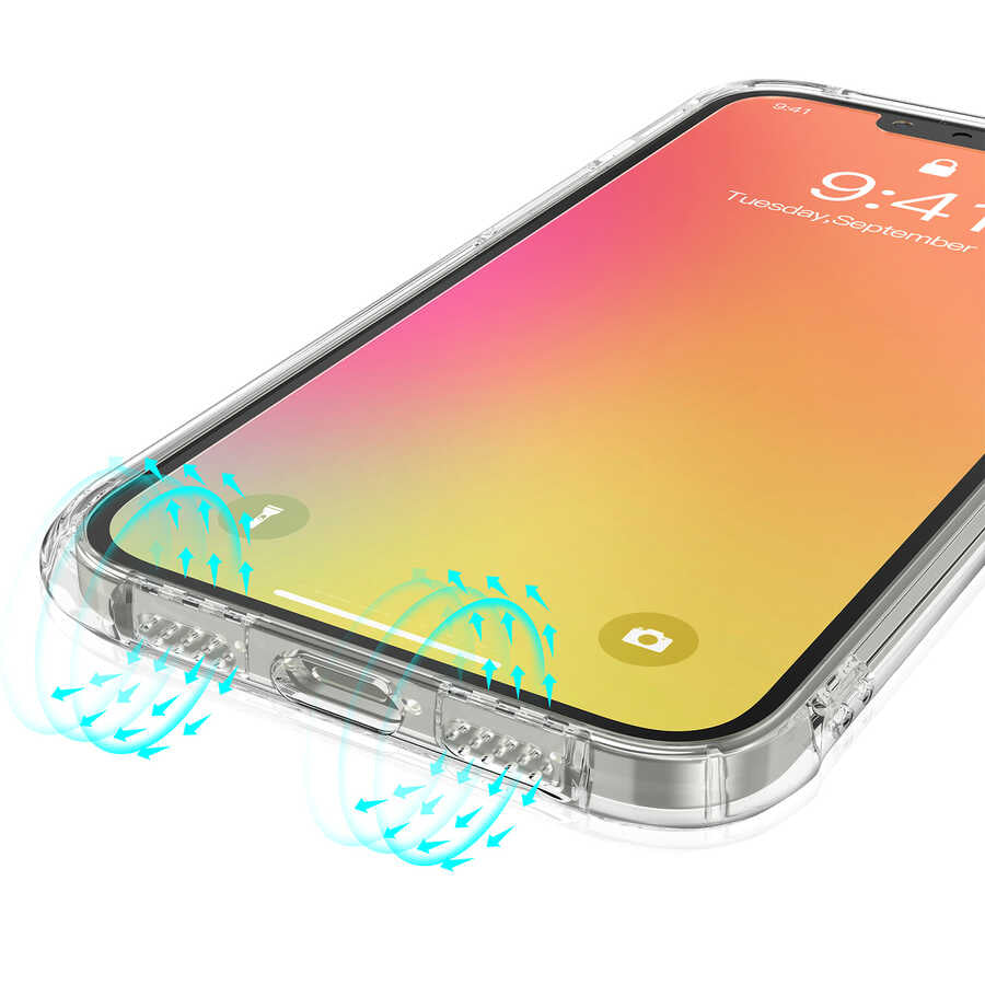 Apple iPhone 13 Kılıf Kajsa Transparent Kapak Renksiz