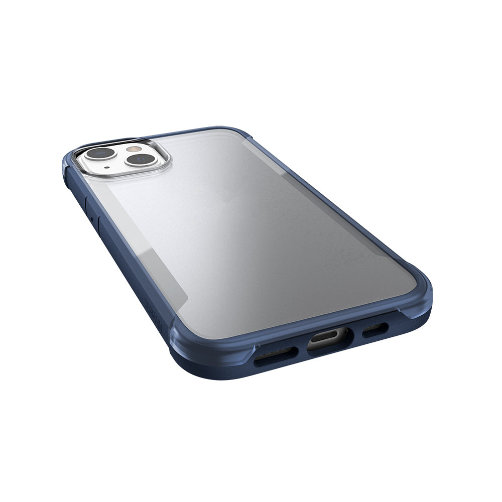 Apple iPhone 13 Kılıf M-safe Şarj Özellikli Airbagli Raptic Terrain Serisi Şeffaf Arka Yüzey Kapak Mavi