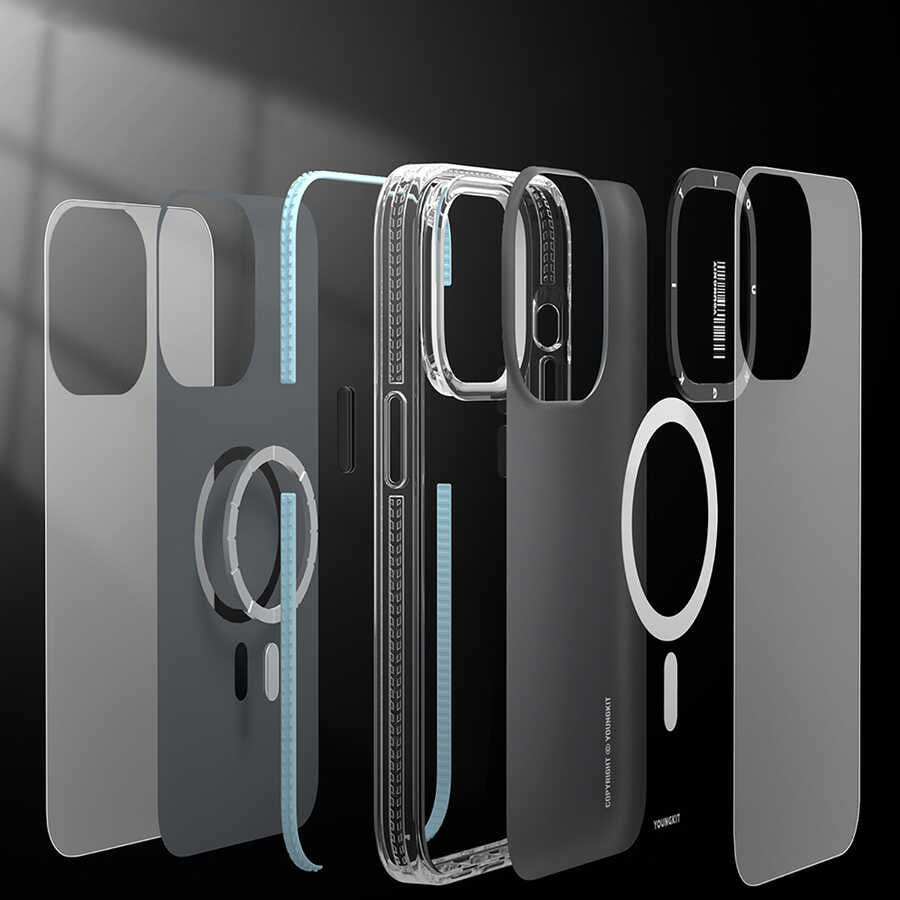 Apple iPhone 13 Kılıf M-safe Şarj Özellikli YoungKit Exquisite Serisi Kapak Mor