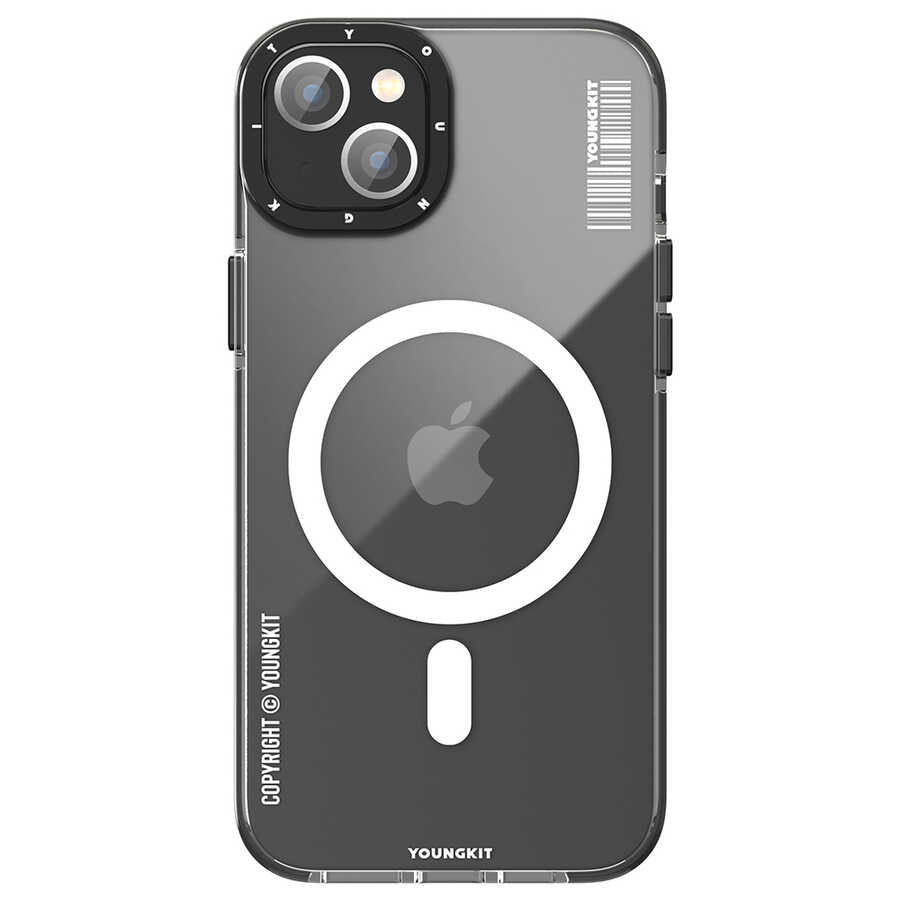 Apple iPhone 13 Kılıf M-safe Şarj Özellikli YoungKit Exquisite Serisi Kapak Siyah