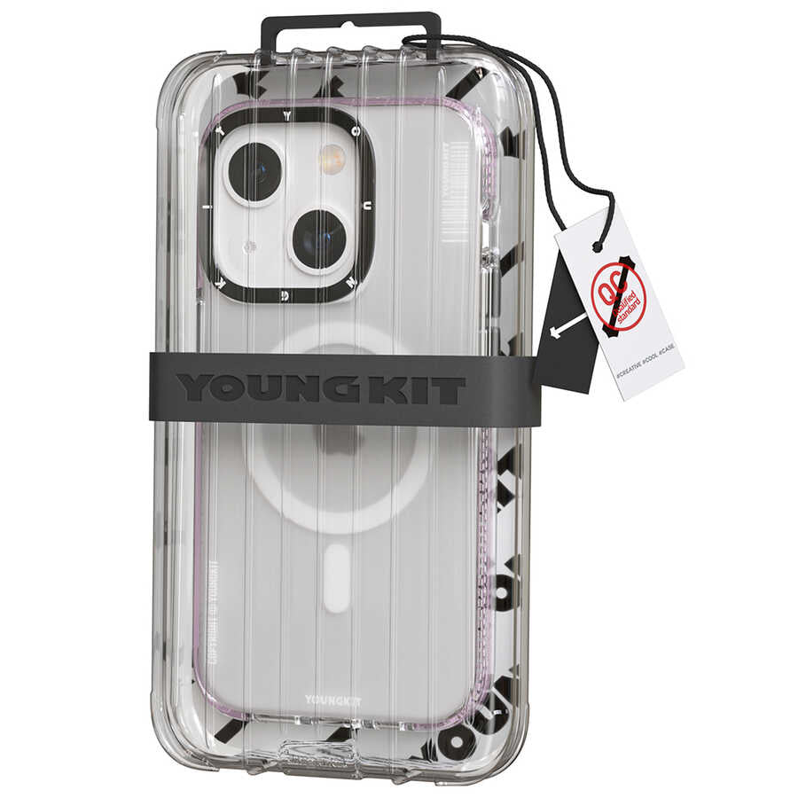 Apple iPhone 13 Kılıf M-safe Şarj Özellikli Youngkit Jane Sand Serisi Kapak Siyah