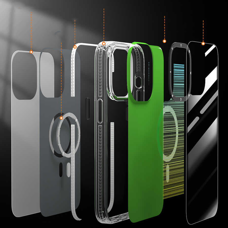 Apple iPhone 13 Kılıf M-safe Şarj Özellikli Youngkit Pure Serisi Kapak Mavi