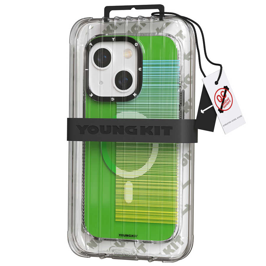 Apple iPhone 13 Kılıf M-safe Şarj Özellikli Youngkit Pure Serisi Kapak Pembe