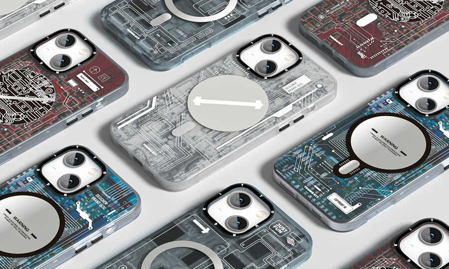 Apple iPhone 13 Kılıf M-safe Şarj Özellikli YoungKit Technology Serisi Kapak Kırmızı