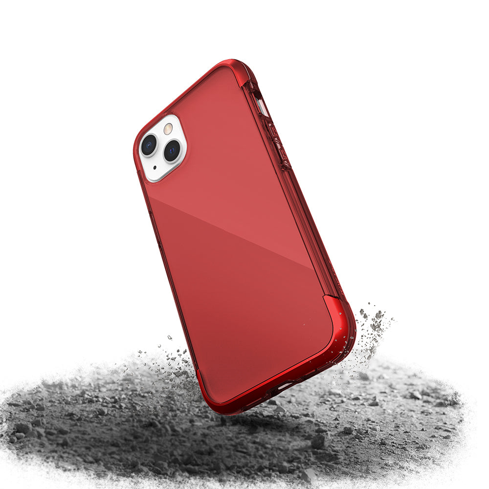 Apple iPhone 13 Kılıf Raptic Air Serisi Airbag Tasarımlı Metal Köşelikli Şeffaf Kapak Mavi