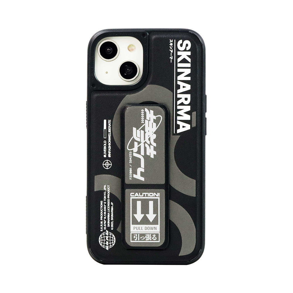 Apple iPhone 13 Kılıf Skinarma Standlı Deri Görünümlü Bango Kapak Gümüş