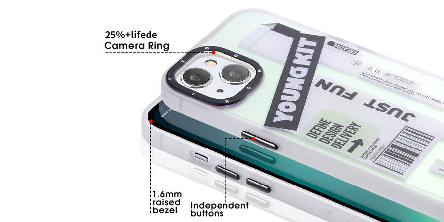 Apple iPhone 13 Kılıf YoungKit Fashion Culture Time Serisi Kapak CL033 Young Kit