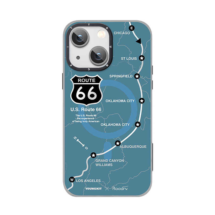 Apple iPhone 13 Kılıf YoungKit Highroad Serisi Kapak Mavi