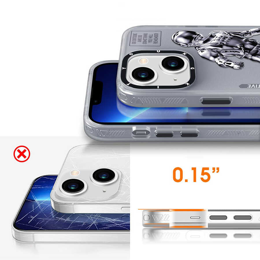 Apple iPhone 13 Kılıf YoungKit Klasik Serisi Kapak CL004 Triangle