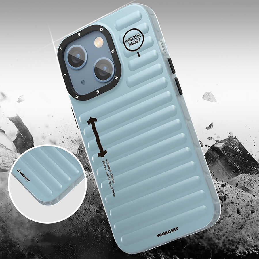 Apple iPhone 13 Kılıf YoungKit Plain Coloured Serisi Kapak Yeşil