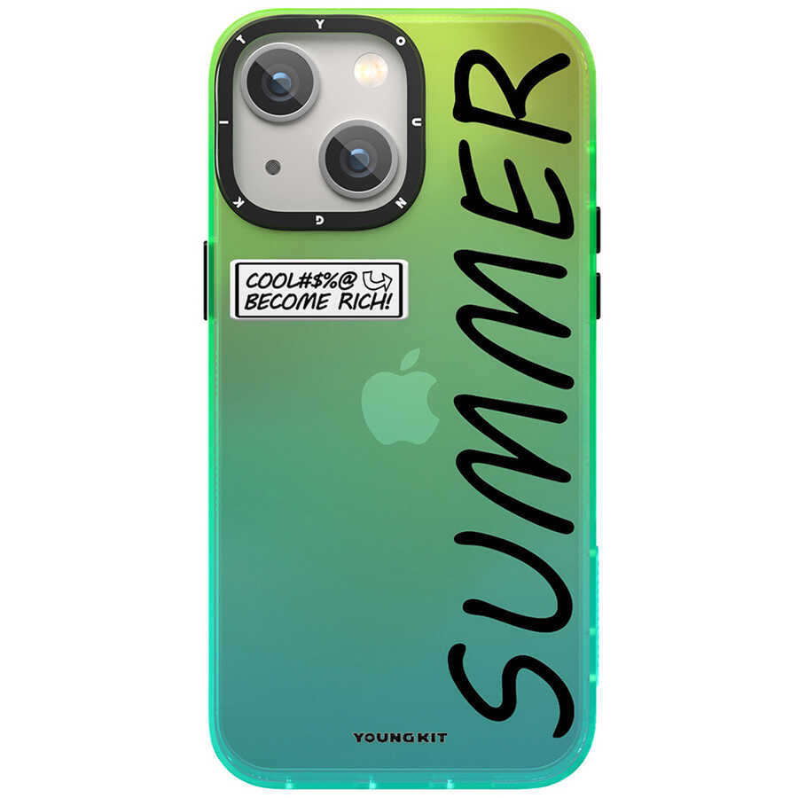 Apple iPhone 13 Kılıf YoungKit Summer Serisi Kapak Mor