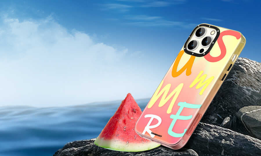 Apple iPhone 13 Kılıf YoungKit Summer Serisi Kapak Turuncu