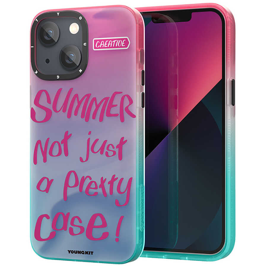 Apple iPhone 13 Kılıf YoungKit Summer Serisi Kapak Mor