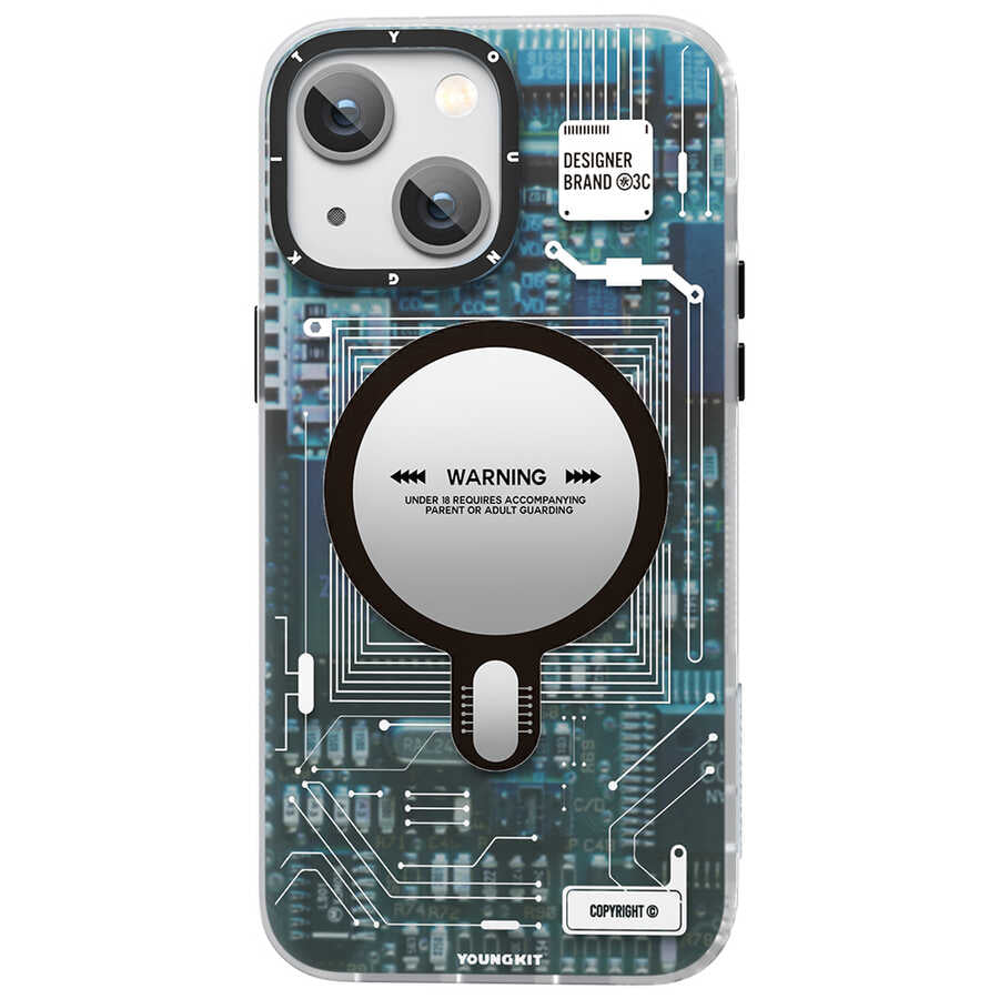Apple iPhone 13 Kılıf YoungKit Technology Serisi Kapak Siyah