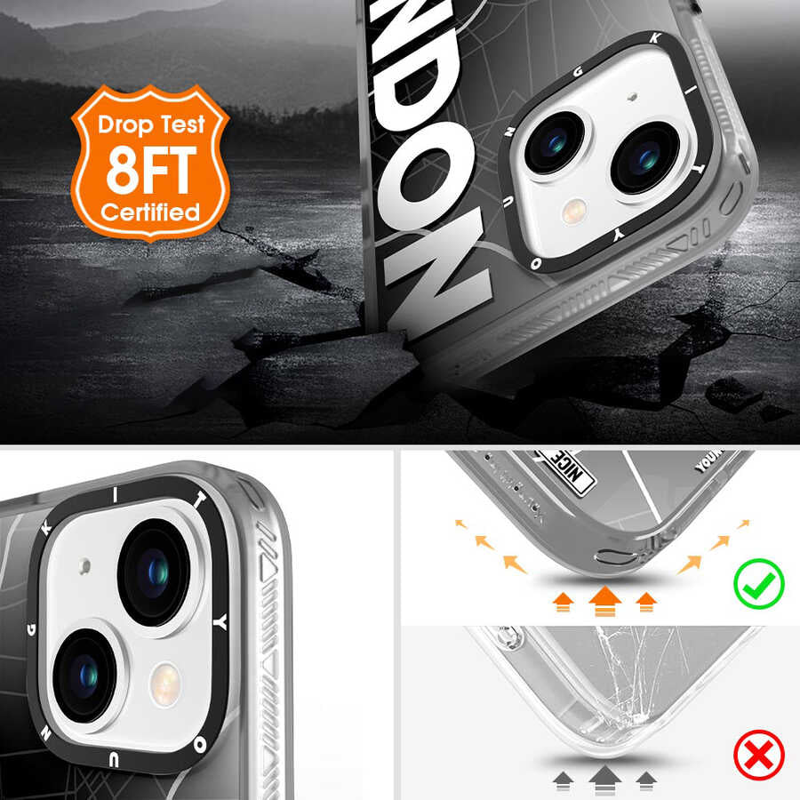 Apple iPhone 13 Kılıf YoungKit World Trip Serisi Kapak London