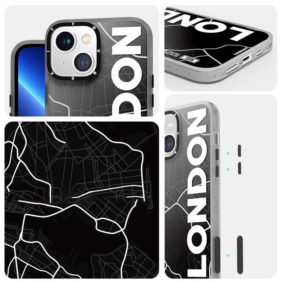 Apple iPhone 13 Kılıf YoungKit World Trip Serisi Kapak Paris