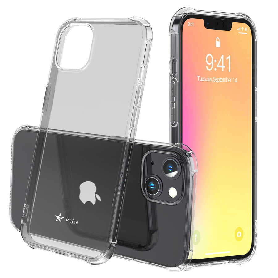 Apple iPhone 13 Mini Kılıf Kajsa Transparent Kapak Gri