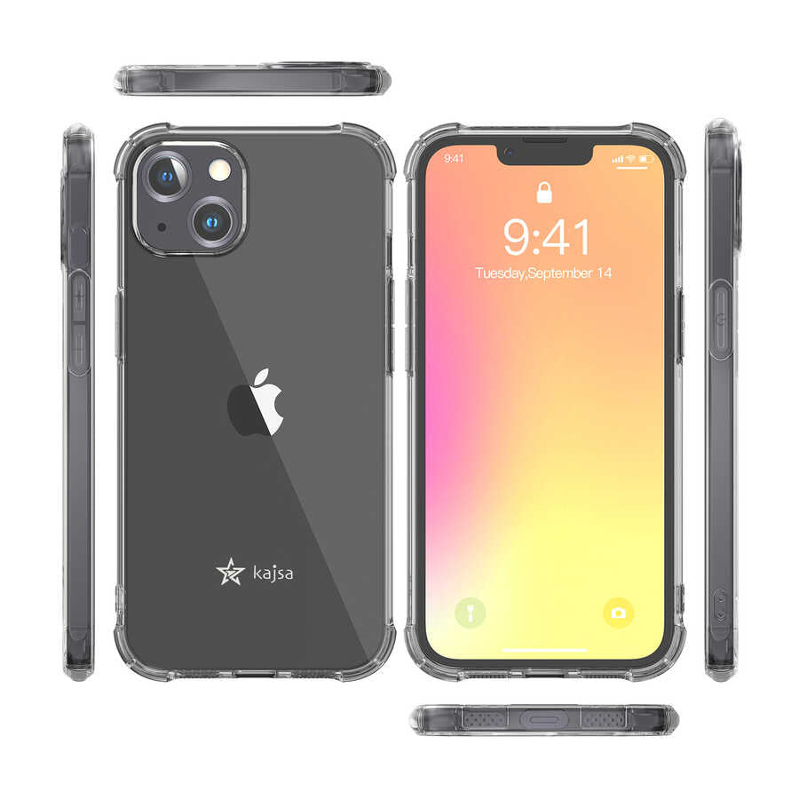 Apple iPhone 13 Mini Kılıf Kajsa Transparent Kapak Renksiz