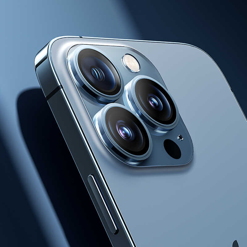 Apple iPhone 13 Pro Benks King Kong Kamera Lens Koruyucu Mavi