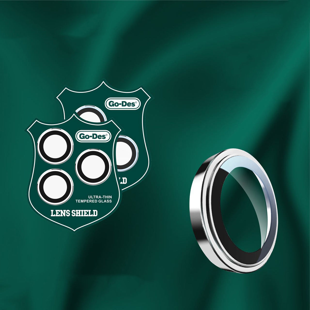 Apple iPhone 13 Pro Go Des CL-10 Kamera Lens Koruyucu Koyu Yeşil