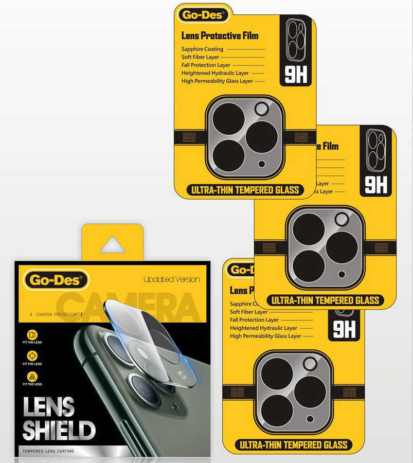 Apple iPhone 13 Pro Go Des Lens Shield Kamera Lens Koruyucu Renksiz