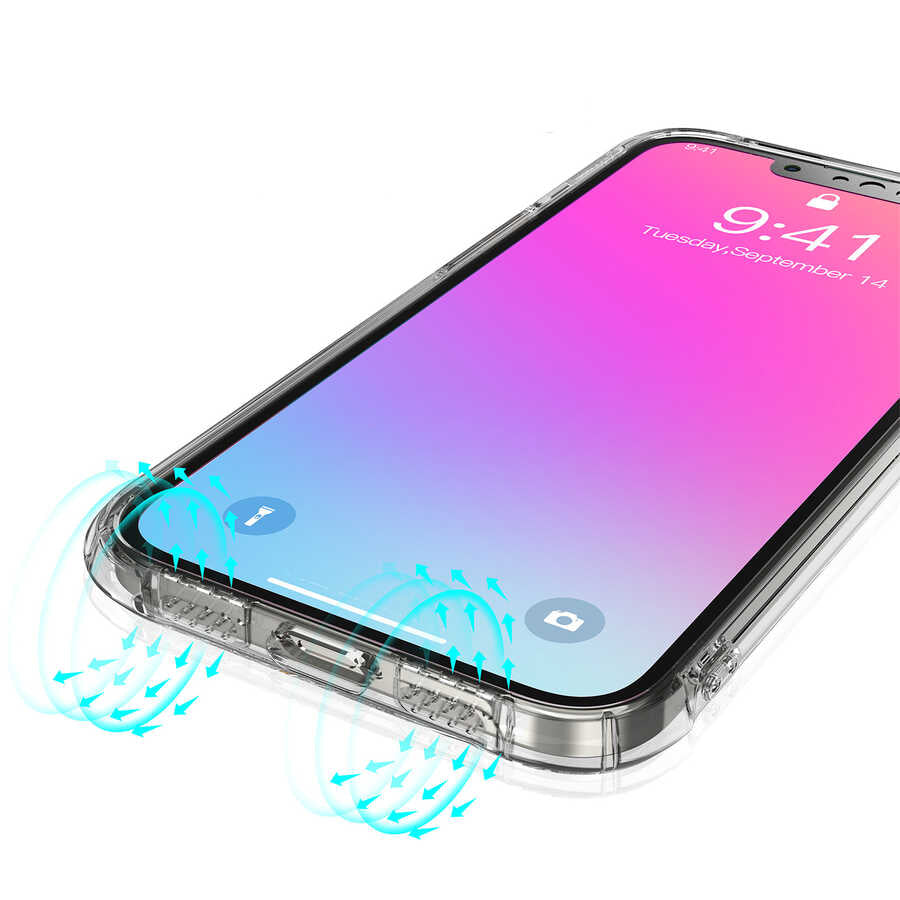 Apple iPhone 13 Pro Kılıf Kajsa Transparent Kapak Renksiz
