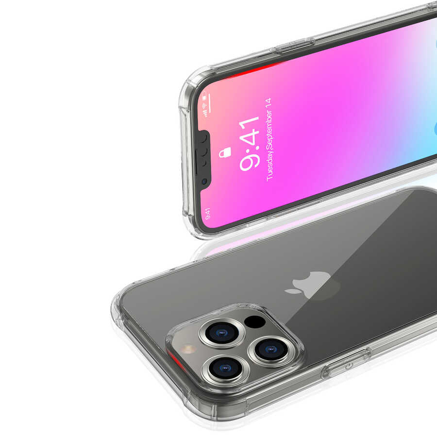 Apple iPhone 13 Pro Kılıf Kajsa Transparent Kapak Gri