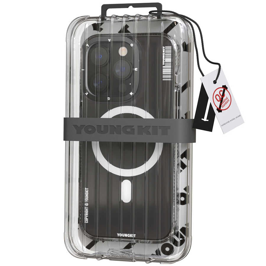 Apple iPhone 13 Pro Kılıf M-safe Şarj Özellikli YoungKit Exquisite Serisi Kapak Siyah