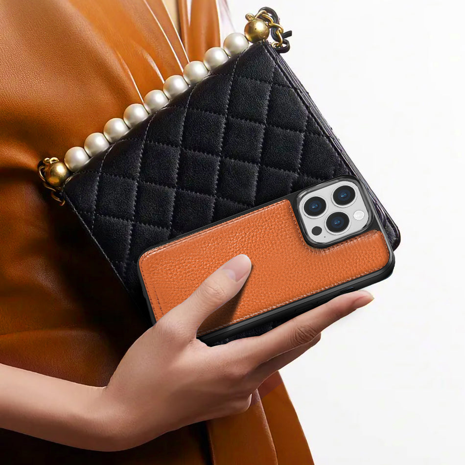 Apple iPhone 13 Pro Kılıf Wiwu Genuine Leather Plastic Calfskin Orjinal Deri Kapak Yeşil