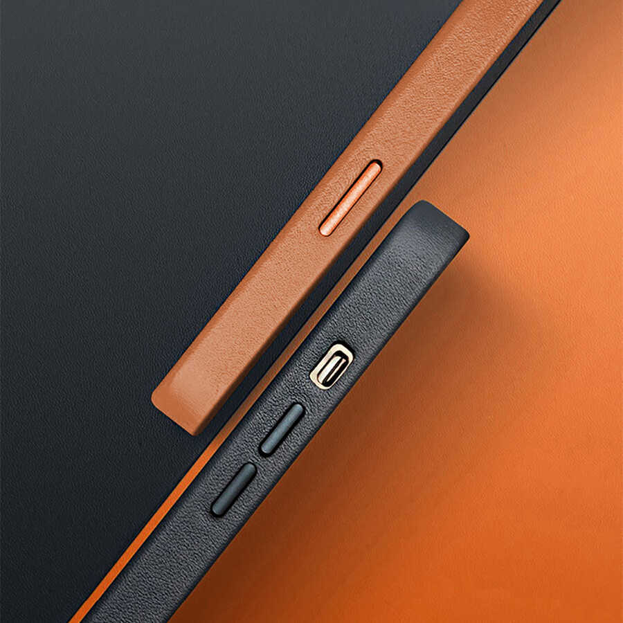 Apple iPhone 13 Pro Kılıf Wiwu M-safe Magnetic Kapak Kahverengi