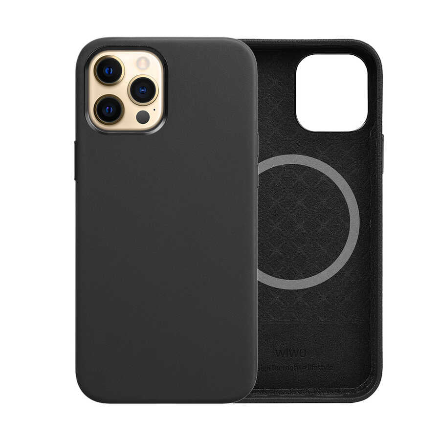 Apple iPhone 13 Pro Kılıf Wiwu M-safe Magnetic Kapak Siyah