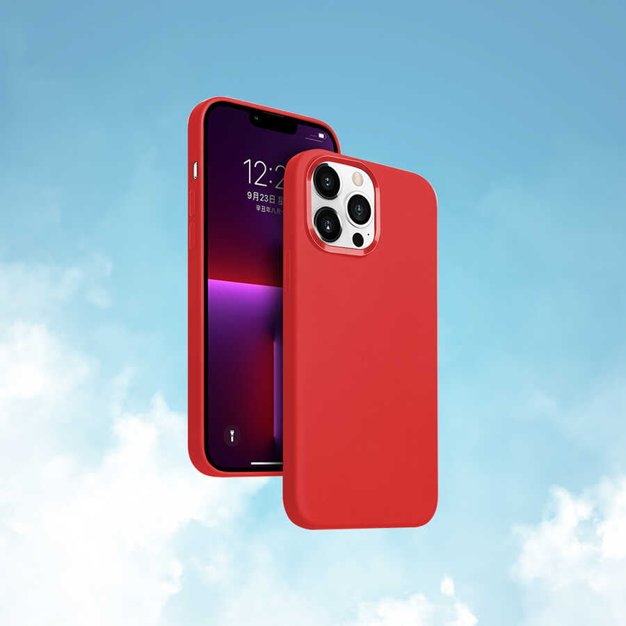 Apple iPhone 13 Pro Kılıf Wiwu M-safe Magnetic Silikon Kapak Lacivert