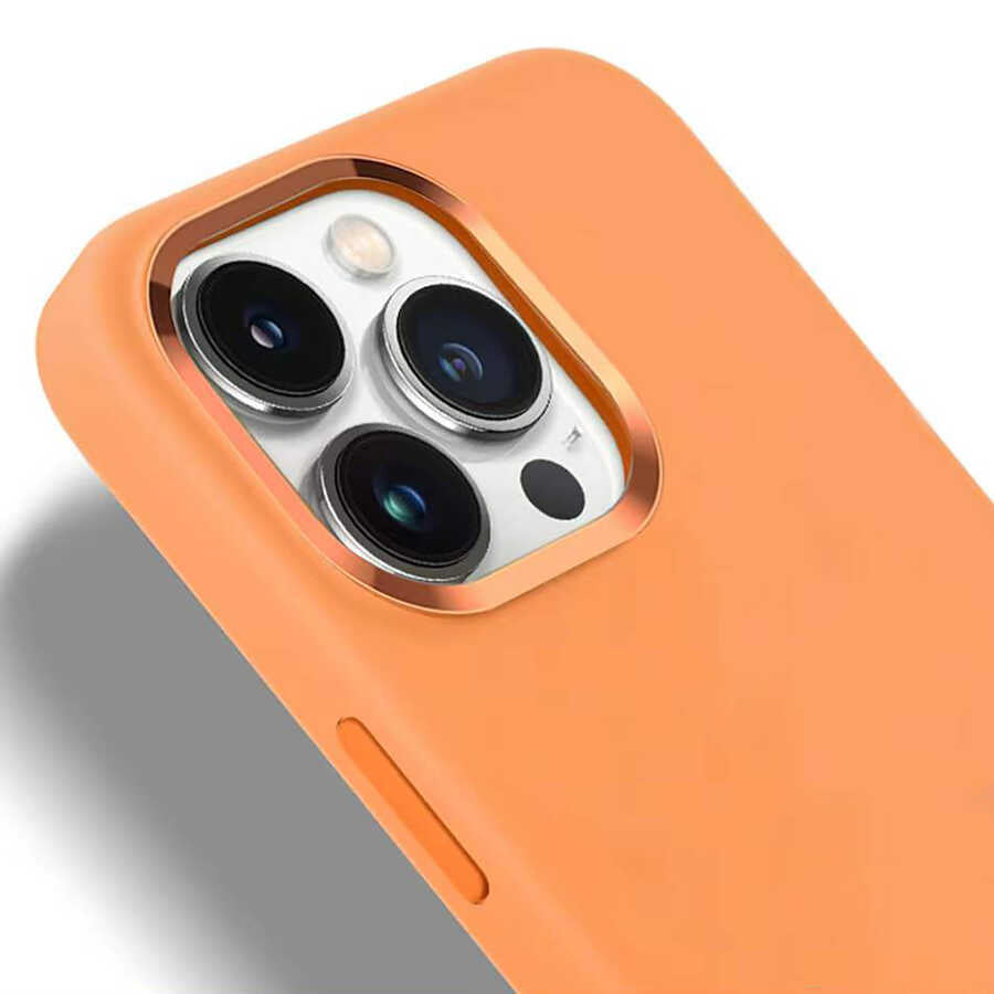 Apple iPhone 13 Pro Kılıf Wiwu M-safe Magnetic Silikon Kapak Pembe