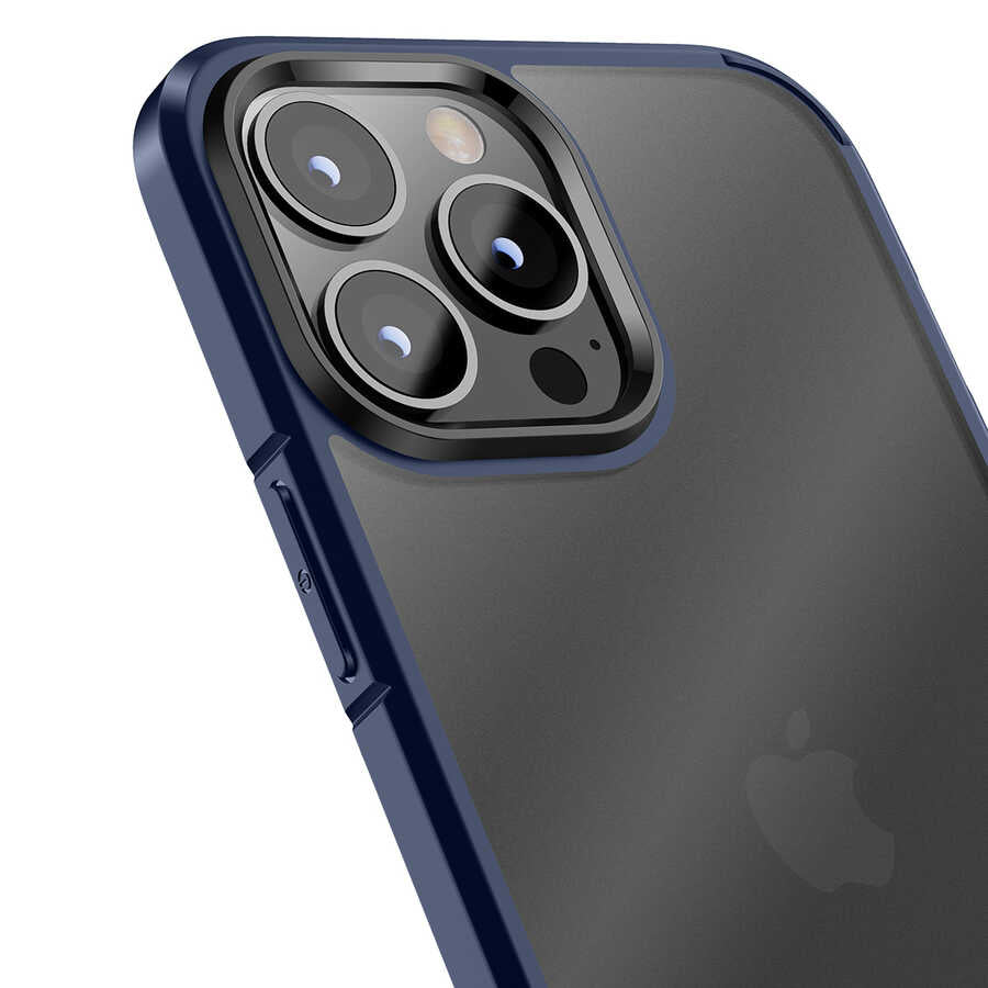 Apple iPhone 13 Pro Kılıf Wlons H-Bom Kapak Lacivert