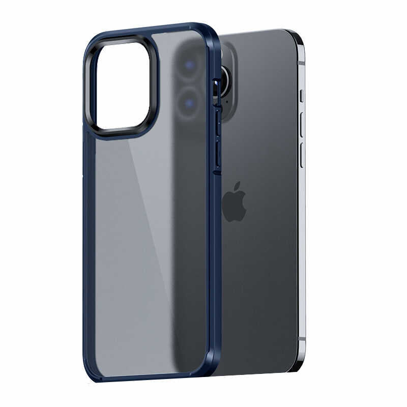 Apple iPhone 13 Pro Kılıf Wlons H-Bom Kapak Lacivert