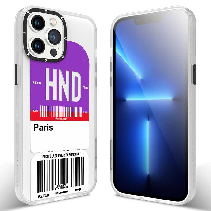 Apple iPhone 13 Pro Kılıf YoungKit Any Time Trip Serisi Kapak CL028 Shangai