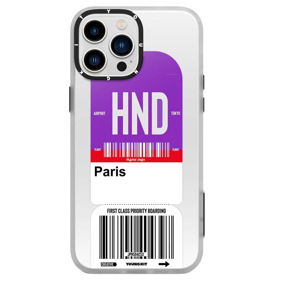 Apple iPhone 13 Pro Kılıf YoungKit Any Time Trip Serisi Kapak CL027 Paris