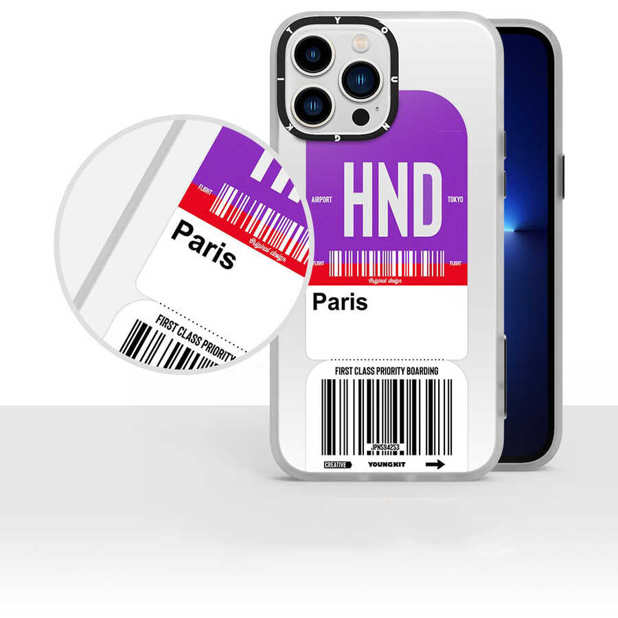 Apple iPhone 13 Pro Kılıf YoungKit Any Time Trip Serisi Kapak CL027 Paris