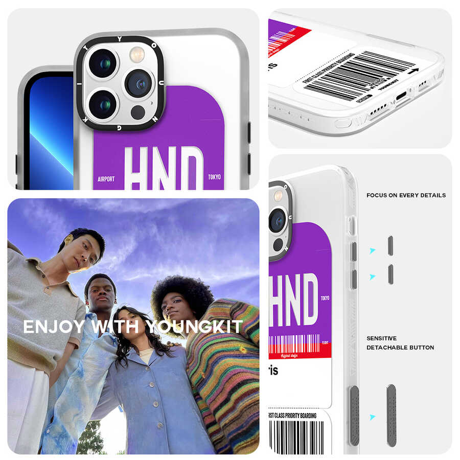 Apple iPhone 13 Pro Kılıf YoungKit Any Time Trip Serisi Kapak CL027 Paris