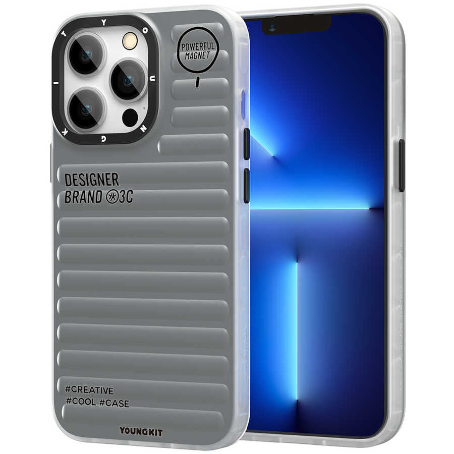 Apple iPhone 13 Pro Kılıf YoungKit Plain Coloured Serisi Kapak Mavi