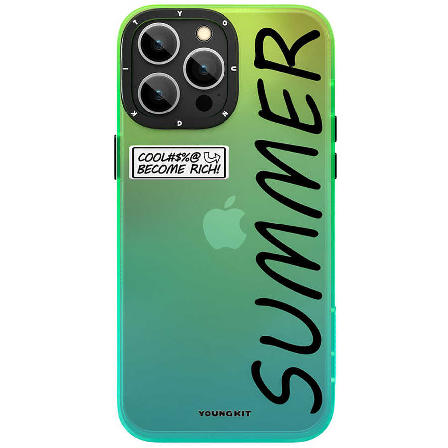 Apple iPhone 13 Pro Kılıf YoungKit Summer Serisi Kapak Mor