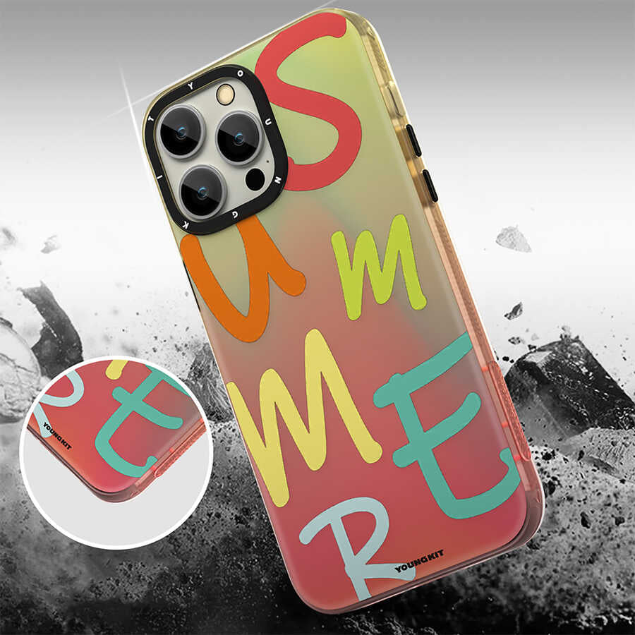 Apple iPhone 13 Pro Kılıf YoungKit Summer Serisi Kapak Yeşil
