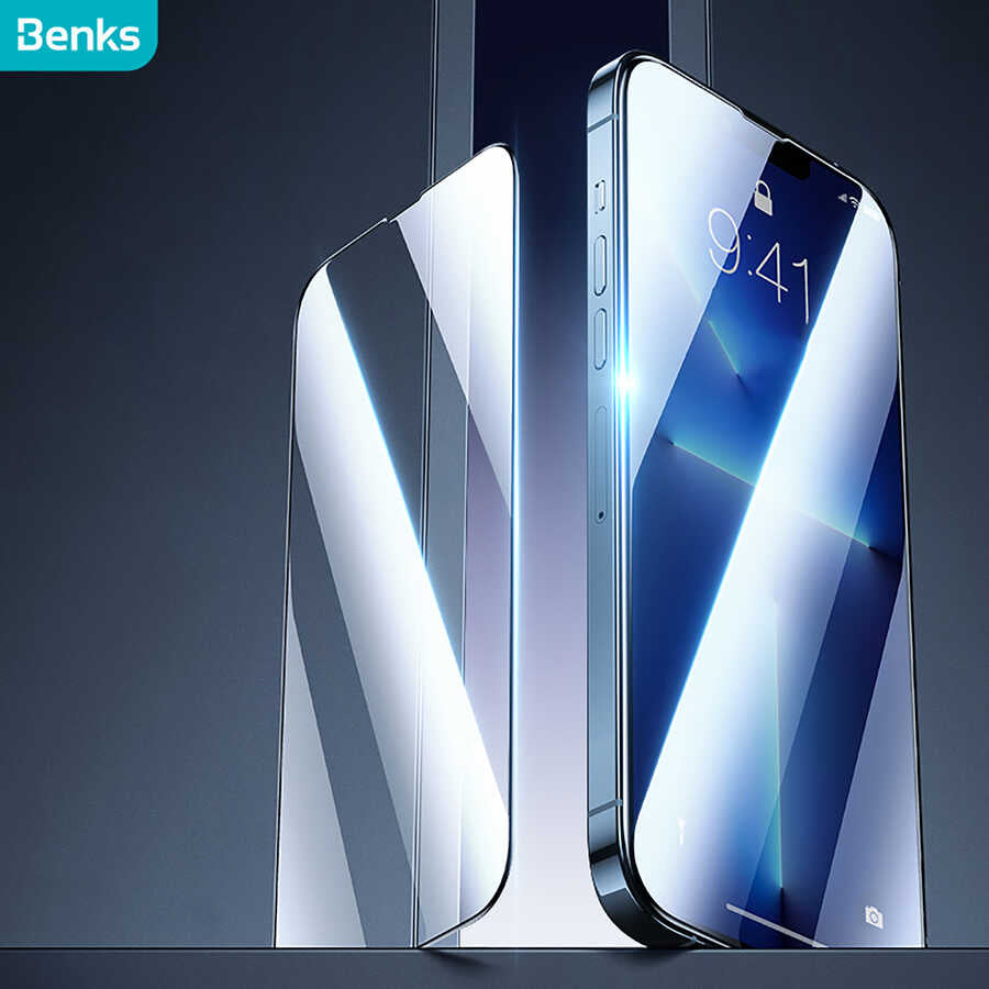 Apple iPhone 13 Pro Max Benks Mat Ekran Koruyucu Parmak İzi Bırakmayan Oyunculara Özel Ekran Filmi Siyah